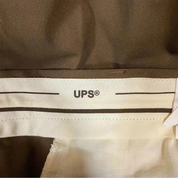 NWT UPS Men's Uniform Pants Twinhill Brown/Khaki Flat Front Driver Workwear  42 - Picture 10 of 16